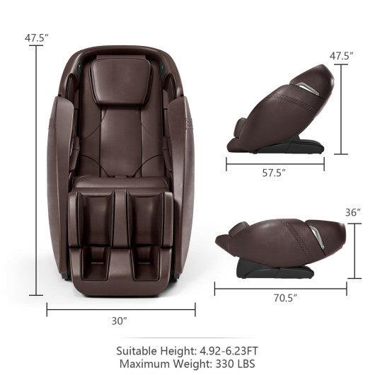 Electric Zero Gravity Massage Chair with SL Track-Brown