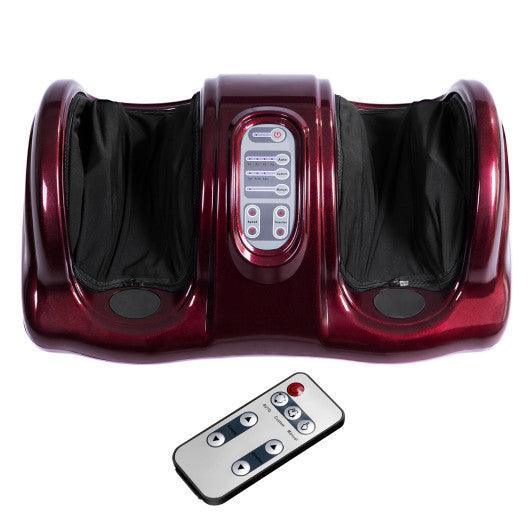 Therapeutic Shiatsu Foot Massager with High Intensity Rollers-Red