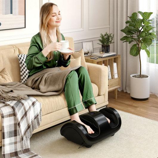 Shiatsu Foot Massager with Kneading and Heat Function -Black