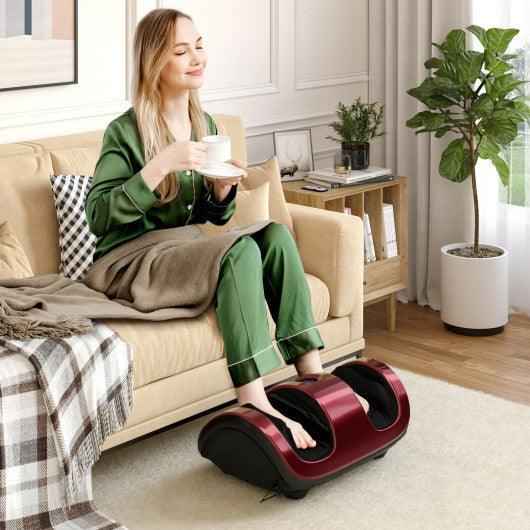 Shiatsu Foot Massager with Kneading and Heat Function -Red