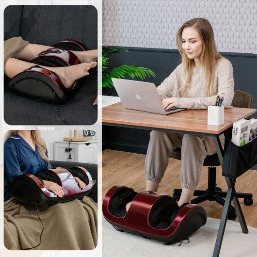 Shiatsu Foot Massager with Kneading and Heat Function -Red