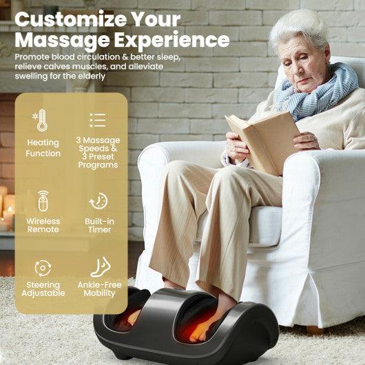 Shiatsu Foot Massager with Kneading and Heat Function -Gray