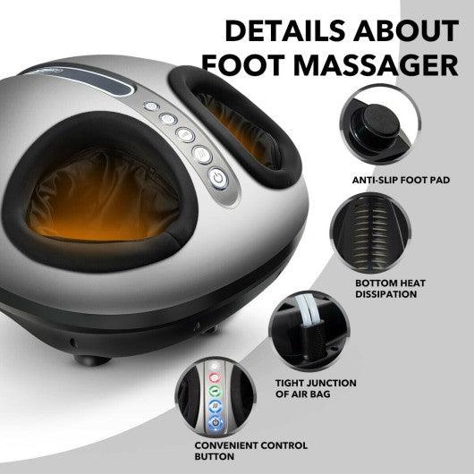 Foot Massager Machine with Heat and Calf Air Bag-Black