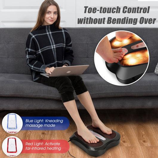 Shiatsu Heated Electric Kneading Foot and Back Massager-Black