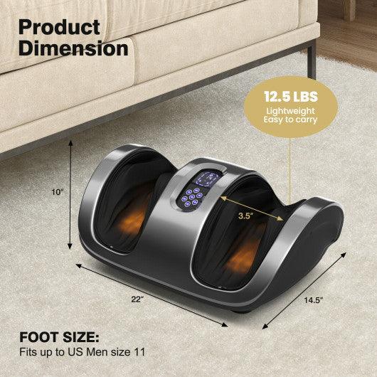 Shiatsu Foot Massager with Kneading and Heat Function -Gray