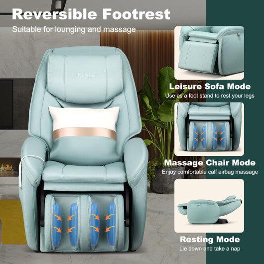 Full Body Zero Gravity Massage Chair with Pillow-Green