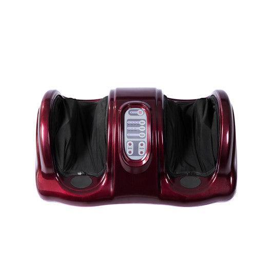 Therapeutic Shiatsu Foot Massager with High Intensity Rollers-Red